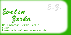 evelin zarka business card